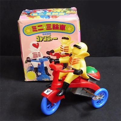 秘密戦隊ゴレンジャー キレンジャー ミニ三輪車 ソフビ ゼンマイ