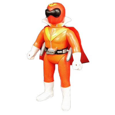 旧バンダイ ゴレンジャー アカレンジャー 面取れ ソフビ / スーパー戦隊 ソフビ
