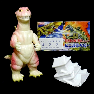 マーミット 世紀の大怪獣シリーズ ビニパラベビー ゴジラの逆襲 ゴジラ 蓄光ソフビ 大阪城付き スーパーフェスティバル(スーフェス)限定
