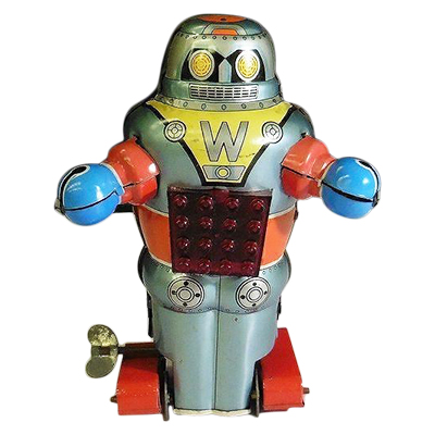 ノグチ ブリキ メカニカル スパーキング ロボット ゼンマイ/ブリキのロボット