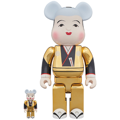 福助 BE@RBRICK 金メッキ 100% ＆ 400% / ベアブリック