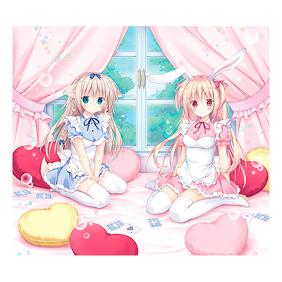 カーテン魂 まろん＆絵鈴 梱枝りこ先生 描き下ろしカーテン 遮光あり