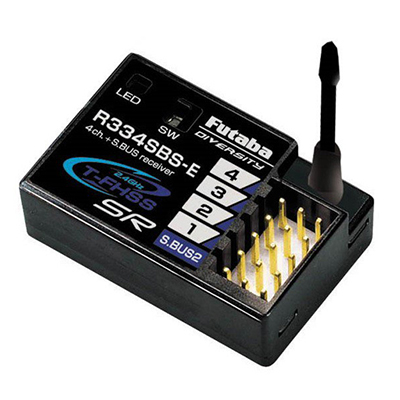 フタバ R334SB-E 2.4GHz T-FHSS SRカー用 4ch 受信機 レシーバー