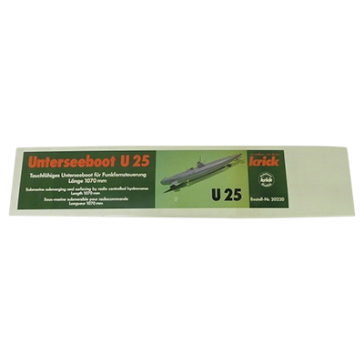 KRICK 20220 ラジコン 潜水艦 U25 キット / Uボート 木製