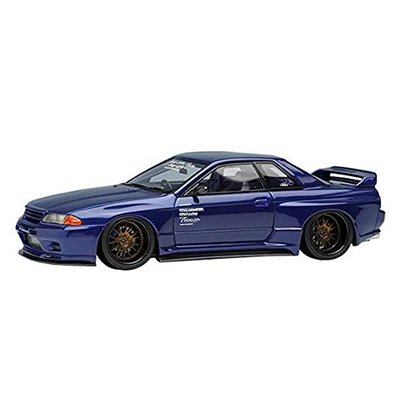 メイクアップ 1/43 ガレージアクティブ ブルーカーボン GT-R (BNR32)
