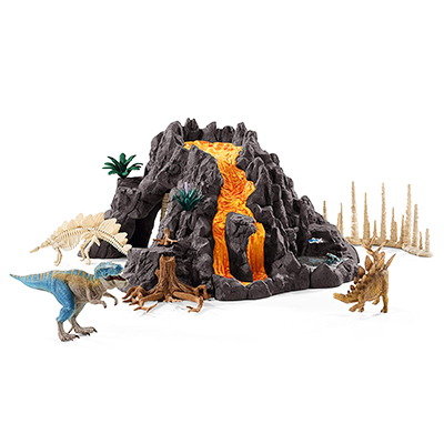 Schleich(シュライヒ) No.42305 大火山とティラノサウルス恐竜ビッグセット