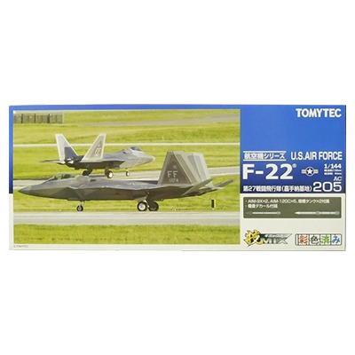 技MIX 航空機シリーズ U.S.AIR FORCE F-22 第27戦闘飛行隊(嘉手納基地) 1/144スケール AC205