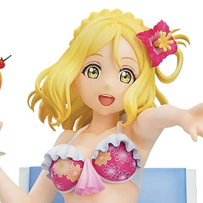 With Fans! ラブライブ!サンシャイン!! 小原鞠莉 Blu-rayジャケットVer. 1/7スケールフィギュア