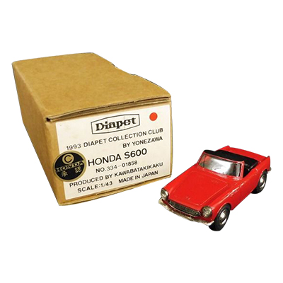 川端企画 1/43 ホンダ S600 レッド / 1993 DIAPET COLLECTION BY YONEZAWA