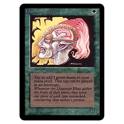 MTG LEA ラノワールのエルフ/Llanowar Elves (英)