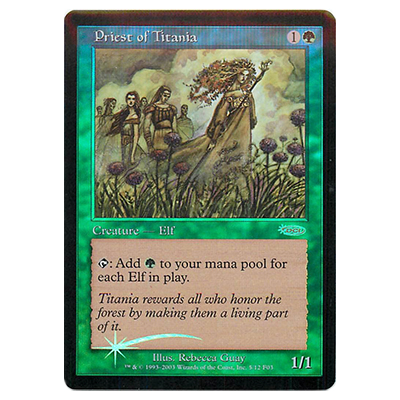 MTG FNMプロモ ティタニアの僧侶/Priest of Titania (英) Foil
