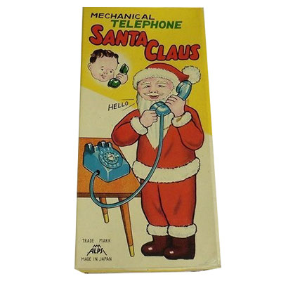 テレフォンサンタ TELEPHONE SANTA CLAUS アルプス ブリキ 約18cm