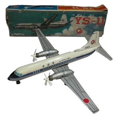 YS-11 全日空 世界をかける日本の翼 ブリキ フリクション走行 スケールモデル アサヒ玩具