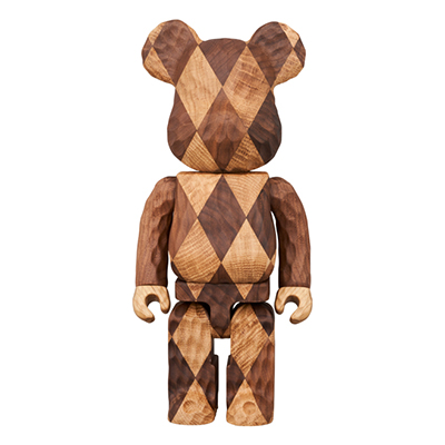 BE@RBRICK カリモク フラグメントデザイン カーブドウッデン ラティスパターン 400％
