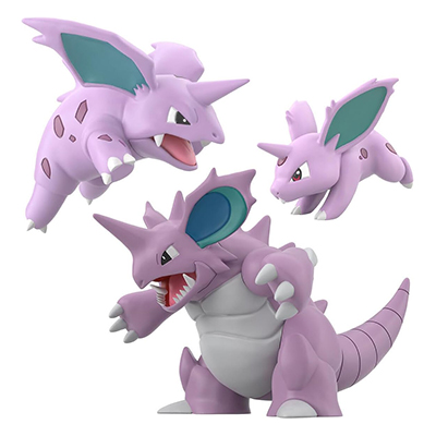 ニドラン♂＆ニドリーノ＆ニドキング カントー地方 ポケモンスケールワールド プレバン・ポケセン限定
