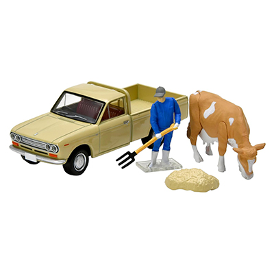 ダットサン 1300 トラック ライトブラウン フィギュア付 TLV LV-195d