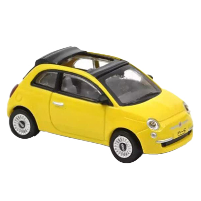 フィアット 500C 2009 イエロー ノレブ 1/87