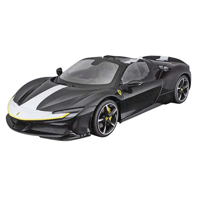 SF90スパイダー アセットフィオラノ フェラーリ ブラック・ホワイトライン ブラーゴ 1/18