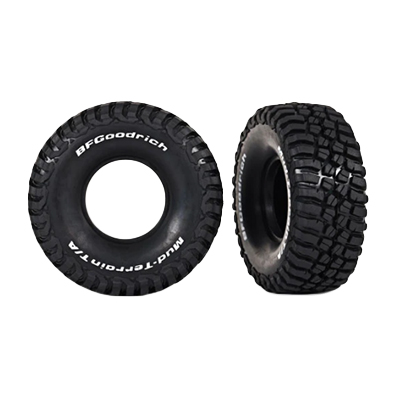ハイトレルタイヤ2個入 ホワイトレター KM3 2.4x1.0インチ TRX4M トラクサス 9868