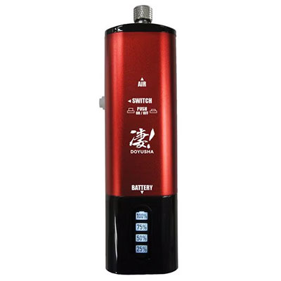 凄！充電式ハンディ エアー コンプレッサー レッド 童友社 DOYUSHA
