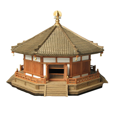 法隆寺 夢殿 リニューアル版 木製美術建築模型 KOB10-11 小林工芸 1/100