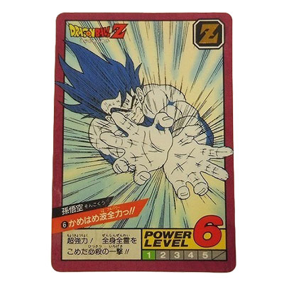 No.6 かめはめ波全力っ! 孫悟空  隠れキラ ドラゴンボールカードダス 当時物