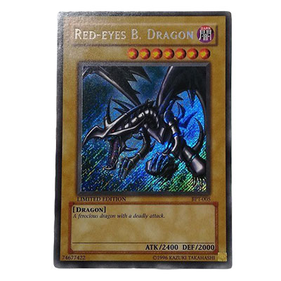 真紅眼の黒竜 RED-EYES B.DRAGON BPT-005 英語版 シークレットレア 遊戯王